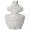 Bougeoir YARA 17,5 cm, gris, grès, ferme LIVING