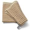 Torchon HALE 50 x 70 cm, marron / argent, coton / lin, ferme LIVING