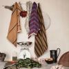 Torchon HALE 50 x 70 cm, pêche / rouge, coton / lin, ferme LIVING