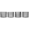 Verre à eau RIPPLE 200 ml, set de 4 pc, gris, ferme LIVING