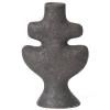 Bougeoir YARA 16 cm, gris, grès, ferme LIVING