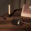 Bougeoir BALANCE 11 cm, noir, laiton, ferme LIVING