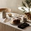 Assiette FLOW 27 cm, blanc, grès, ferme LIVING