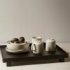 Plateau de service BON 47 x 36 cm, noir, bois, ferme LIVING