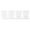 Verre à eau RIPPLE 200 ml, set de 4 pc, blanc, ferme LIVING