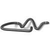 Dérouleur de papier toilette COURBURE 15 cm, noir, laiton, ferme LIVING