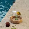 Plateau de service ISOLA, set de 2 pc, naturel, ratan, ferme LIVING