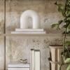 Lampe de table sans fil VUELTA 22,5 cm, LED, blanc, verre, ferme LIVING