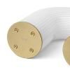 Lampe de table sans fil VUELTA 22,5 cm, LED, blanc, verre, ferme LIVING