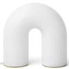 Lampe de table sans fil VUELTA 22,5 cm, LED, blanc, verre, ferme LIVING
