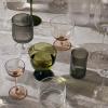 Verre à apéritif RIPPLE 140 ml, set de 4 pc, gris, ferme LIVING