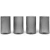 Verre à apéritif RIPPLE 140 ml, set de 4 pc, gris, ferme LIVING