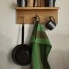 Torchon HALE 50 x 70 cm, olive, coton / lin, ferme LIVING
