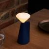 Lampe de table sans fil MANTLE 19 cm, bleu, acier inoxidable, Tala