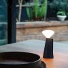 Lampe de table sans fil MANTLE 19 cm, bleu, acier inoxidable, Tala