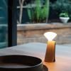 Lampe de table sans fil MANTLE 19 cm, blanc, acier inoxidable, Tala