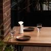 Lampe de table sans fil MANTLE 19 cm, blanc, acier inoxidable, Tala