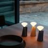 Lampe de table sans fil MANTLE 19 cm, blanc, acier inoxidable, Tala
