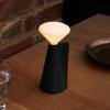 Lampe de table sans fil MANTLE 19 cm, noir, acier inoxidable, Tala