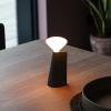 Lampe de table sans fil MANTLE 19 cm, noir, acier inoxidable, Tala