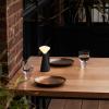 Lampe de table sans fil MANTLE 19 cm, noir, acier inoxidable, Tala