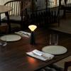 Lampe de table sans fil MANTLE 19 cm, noir, acier inoxidable, Tala