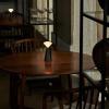 Lampe de table sans fil MANTLE 19 cm, noir, acier inoxidable, Tala