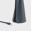 Lampe de table sans fil MANTLE 19 cm, noir, acier inoxidable, Tala
