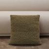 Coussin MOOR 50 x 50 cm, olive, laine, ferme LIVING