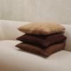Coussin MOOR 50 x 50 cm, clair marron, laine, ferme LIVING
