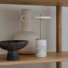 Lampe de table sans fil ASTERIA MOVE 25 cm, blanc, marbre, Umage