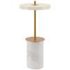 Lampe de table sans fil ASTERIA MOVE 25 cm, blanc, marbre, Umage