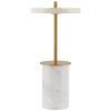 Lampe de table sans fil ASTERIA MOVE 25 cm, blanc, marbre, Umage