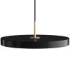 Suspension ASTERIA PLUS 43 cm, noir / or, aluminium, Umage