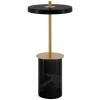 Lampe de table sans fil ASTERIA MOVE 25 cm, noir, marbre, Umage
