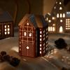 215972 2 svicen na cajovou svicku gingerbread lighthouse 17 cm hneda kamenina kahler