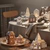 215975 8 svicen na cajovou svicku gingerbread lighthouse 12 cm hneda kamenina kahler