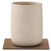 215876 3 podtacek square nupo 10 x 10 cm hneda kuze lind dna