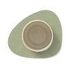 217310 3 podtacek curve nupo 11 x 13 cm olivove zelena kuze lind dna