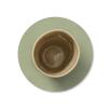 217334 2 podtacek circle nupo 10 cm olivove zelena kuze lind dna