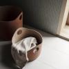 217532 4 ulozny kos tiggy 42 x 29 cm svetle hneda plst blomus