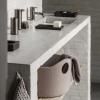 217634 5 ulozny kos tiggy 42 x 29 cm rustikalni hneda plst blomus