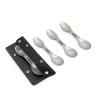 218459 7 sada priboru outdoor sada 4 ks stribrna nerezova ocel black blum