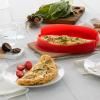 221846 1 nadoba pro pripravu omelety do mikrovlnne trouby 23 cm cervena silikon lekue