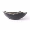 221924 2 jidelni talir shiranami 26 x 23 cm oval cerna keramika mij
