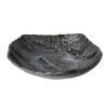 221924 jidelni talir shiranami 26 x 23 cm oval cerna keramika mij