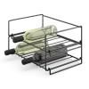 222783 2 stojan na vino cubeto 38 cm cerna nerezova ocel zack