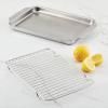 225597 4 plech na peceni ovenbond 30 x 22 cm s chladici mrizkou stribrna nerezova ocel hestan