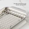 225612 5 plech na peceni ovenbond 28 x 17 cm s chladici mrizkou stribrna nerezova ocel hestan
