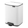 226002 8 pedalovy odpadkovy kos bo 7 l bila ocel brabantia